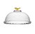 Queijeira Bird Golden 20cm Com Tampa Cristal Grosso De Mesa - Imagem 1