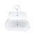 Prato Duplo Para Doces Em Porcelana Birds Branco 27x25x24cm - Imagem 5