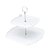 Prato Duplo Para Doces Em Porcelana Birds Branco 27x25x24cm - Imagem 1