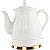 Chaleira Elétrica De Porcelana 220v 1,5L Eleganza Branca com Dourado - Imagem 1