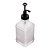Porta Sabonete Dispenser Vidro Quadrado 500ml Bico Curvo - Imagem 1