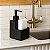 Dispenser Porta Sabão E Suporte Esponja 430ml Cerâmica Pia Preto - Imagem 2