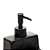 Dispenser Porta Sabão E Suporte Esponja 430ml Cerâmica Pia Preto - Imagem 5