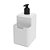 Dispenser Porta Detergente Líquido Single 500ml Branco - Imagem 1