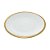 Prato de Sobremesa de Porcelana Paddy Borda Dourada 19cm - Imagem 6