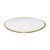 Prato de Sobremesa de Porcelana Paddy Borda Dourada 19cm - Imagem 3