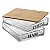 Porta Frios Vidro E Tampa Bambu 20x15x8cm De Mesa Servir - Imagem 2