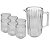 Conjunto Jarra 1,45L E 6 Copos 300ml Cristal 7 Peças Bangkok - Imagem 3