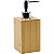 Porta Sabonete Liquido Bambu Dispenser Bancada Pump Prata - Imagem 4