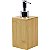Porta Sabonete Liquido Bambu Dispenser Bancada Pump Prata - Imagem 3