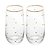 Kit 2 Copos Balls Fio De Ouro 300ml Vidro Fino Água Suco - Imagem 1