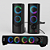 Caixa de Som Knup KP-6040 12W USB com LED RGB  2.0 - Imagem 1