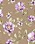 Papel de parede Floral com Flores Lilás e Fundo Marrom - Imagem 1