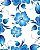 Papel de parede Floral Azul - Imagem 1