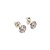 Brinco Masculino Feminino de Prata 925 Diamante Sintético Redondo 4 mm - Imagem 1