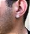 Brinco Masculino Feminino de Prata 925 Zirconia Cúbica Quadrado 8 mm - Imagem 2