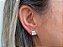 Brinco Masculino Feminino de Prata 925 Zirconia Cúbica Quadrado 8 mm - Imagem 1