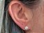 Brinco Masculino Feminino de Prata 925 Zirconia Cúbica Redondo 6 mm - Imagem 2