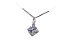 Colar Feminino Prata 925 Ponto de luz Zirconia Quadrado 6 mm - Imagem 1