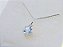 Colar Feminino Prata 925 Ponto de luz Zirconia Quadrado 6 mm - Imagem 6