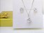 Conjunto Feminino de Colar e Brinco Prata Pura 925  Zircônia Quadrado - Imagem 1