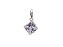 Pingente Prata 925 Feminino Ponto Luz Quadrado Zirconia 6 mm - Imagem 1