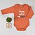 Body bebê manga longa - Suedine 100% algodão - Ferrugem DADDY - Imagem 3