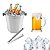 INOX KIT BAR BALDE GELO RED. C/ALCA 1 LT COQUETELEIRA/SHAKEIRA 550ML PEGADOR OX PRIME 5308 WELLMIX - Imagem 3