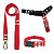 Kit Peitoral Anti Puxão para Cães com Guia e Coleira – Nylon Resistente Vermelho e Preto | FRIP’S - Imagem 1