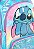 Mochila Alça e Rodas Stitch Peludinha Holográfica Azul - Imagem 2