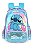Mochila De Costas Stitch Peludinha Holográfica Azul Luxcel - Imagem 1