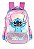 Mochila De Costas Stitch Peludinha Holográfica Roxa Luxcel - Imagem 1