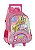 Mochila Alça e Rodas Barbie Peludinha Rosa Luxel - Imagem 1