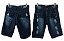 Bermuda Masculina Jeans Wear Rasgado 100% Algodão - Imagem 1
