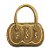 Bolsa Retangular de Capim Dourado com Círculos Trançados com Palha Clara - Imagem 3