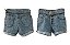 Short Feminino Jeans Claro Lavado com Cinto Fivela em Metal Bolso Falso Frontal 98 % Algodão e 2% Elastano - Imagem 1