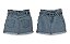 Saia Curta Jeans Prime Claro com Cinto e Franzida na Cintura 100% Algodão - Imagem 2