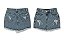 Saia Curta Jeans Prime Claro Lavado Puído e Desfiado na Barra 100% Algodão - Imagem 2