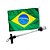 Mastro 40cm 2 LEDs Branco + Bandeira do Brasil bordada 22x33 - Imagem 2