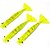 Isca artificial Camarão Nihon Baits 12 Amarelo Limão 8,75cm c/ 3 un. - Imagem 1