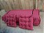 Colchonete Portátil Casal 1,90m x 1,30m x 7cm Tecido Impermeável Vermelho Rei do Futon - Imagem 4