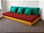 Sofá futon turco sob encomenda em suede ou Sarja tam do anuncio 190x80x40 cm aberto - Imagem 5