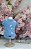 Baby Look  Azul Floral - Imagem 1