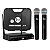 Microfone Duplo Sem Fio Profissional Uhf Dylan Dw-602max - Imagem 8