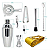 Kit Bar Aço Inox Suporte De Madeira Drinks Bartender - Imagem 2