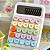 Calculadora 12 Dígitos Fofa 25 Botões Coloridos Estilo Retrô Peça Mecânica - Imagem 5