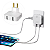 Adaptador Tomada Benjamin Articulado Múltiplas Entradas Com Entrada USB - Imagem 1