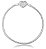Pulseira para berloques de coração cravejado com escrita prata 925 - Imagem 1