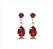 Brinco Prata 925 Zircônia Gota Vermelho 4mm - Imagem 1