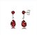 Brinco Prata 925 Zircônia Gota Vermelho 4mm - Imagem 2